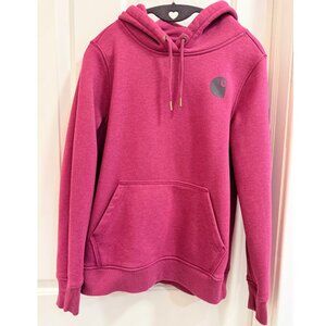 Carhartt Pink Relaxed Fit Hoodie Small Logo Sleeve Sweatshirt